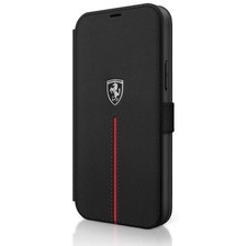 Scuderia Ferrari Case for iPhone 12 Pro Leather Flip Wallet Black Original New