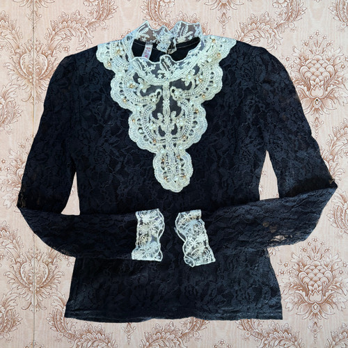 Vintage gothic black floral - vintage,