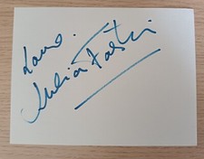 Julia Foster "Alfie" "Dr Who" "Moll Flanders" Personally Signed Card AFTAL COA