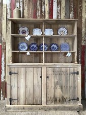 Rustic Old Country Pine Welsh Kitchen Dresser 6`6"High x 5`3" Wide
