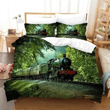 Forest Steam Train Duvet Quilt