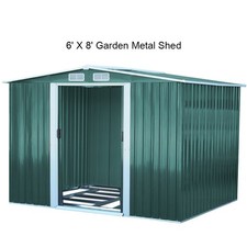 6x8 peak roof steel storage - ft,
