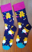 Novelty Chipmunk Socks Pet Animal Gerbil Hamster Fluffy Rodent Discoball Diva