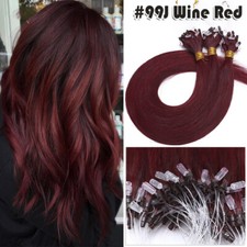 Micro Ring Loop Beads 100% Remy Human Hair Extensions Balayage Ombre Thick 200G