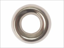 No.6 SURFACE SCREW CUP WASHERS NICKEL PLATED TO FIT COUNTERSUNK  SCREWS / BOLTS