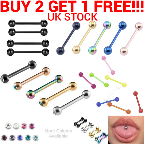 Tongue bar piercing bars - tongue, ear