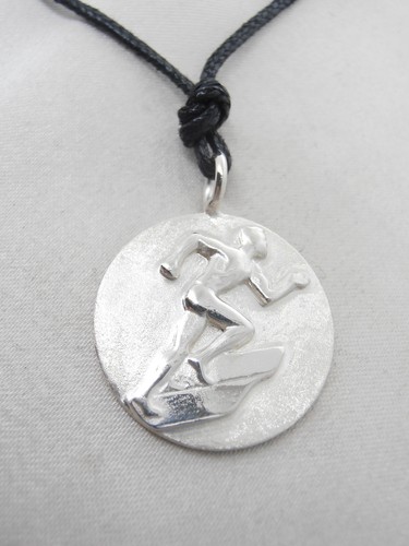 Runner 925 silver pendant - runner:,