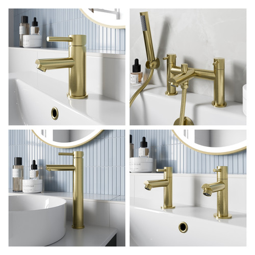 Bathroom taps brushed - bathroom,
