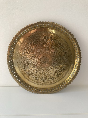 Solid brass decorative tray - brass,