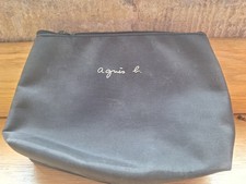 Agnes B black make up pouch zipped case used as evening clutch bag