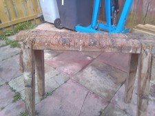 vintage saw horse decorative antique very well used 