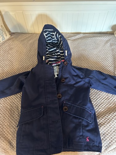 Joules navy coat - coat, striped