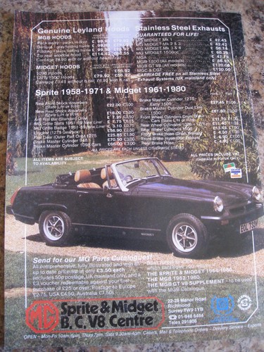 Sprite midget bc v8 - bc,