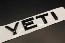 Gloss black rear badge fits YETI Skoda letters boot emblem trunk