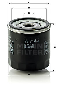 Mann filter 714 - mann-filter, 714/2