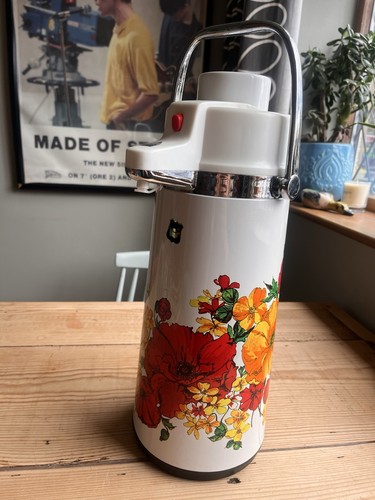 Vintage 1970s floral airpot - vintage,