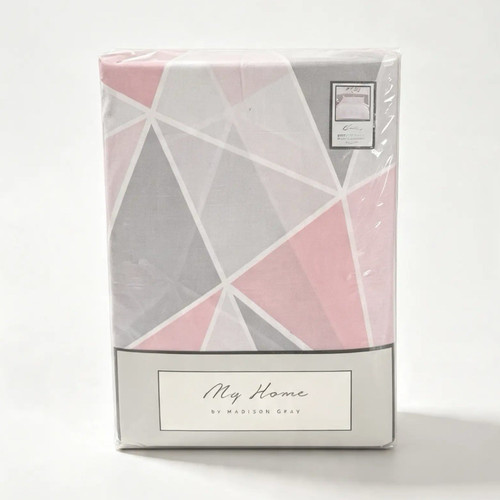 Geometric pink grey white - geometric,