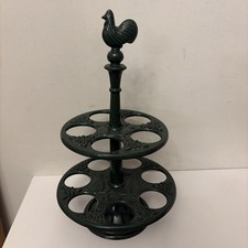 Vintage Green Iron Egg Holder