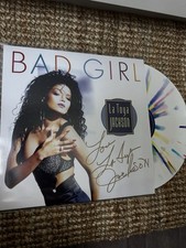 SIGNED La Toya Jackson Bad Girl Rare Splater Vinyl (not Michael Janet Autograph)