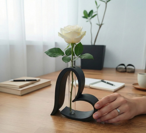 Heart shaped test tube vase - shaped,