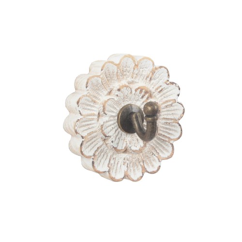Vintage distressed wood flower - distressed,