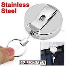 Badge Reel Heavy Duty Metal Zinger ID Card Holder Ski Pass Pull Chain Belt Clip