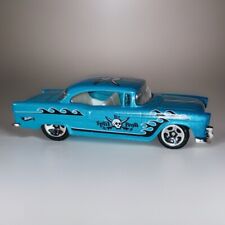 HOT WHEELS '55 CHEVY CUSTOM ‘THE SPLIT PEAK’ BLUE METALLIC 1:64 LOOSE SEE PHOTOS