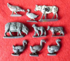 farmyard animals; lead; turkeys; sheep; poultry; various scales