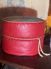 Vintage/ Retro Faux Leather Pouffe ,small With Bring Colours ,classic,good Nic.
