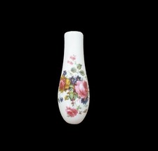 1 x White Ceramic Bathroom / Light / Shower Pull Chippendale Floral Design