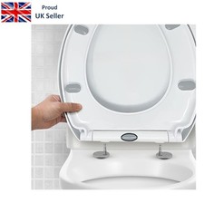 Oval Toilet Seat Soft Close with Quick Release Hinges - O-Shape Toilets
