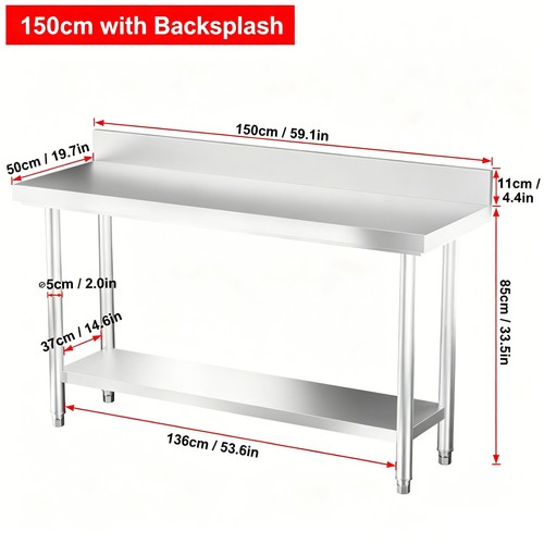 Stainless steel table with - stainless,