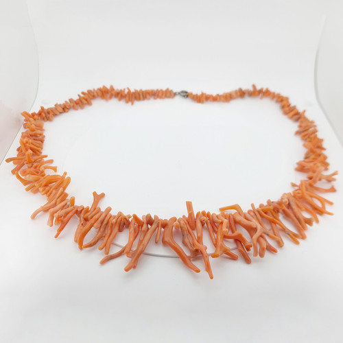 Vintage branch coral necklace - coral,
