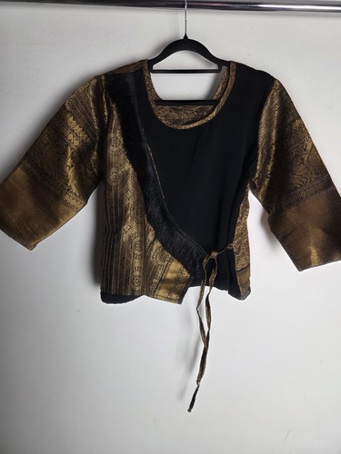 Black and gold - black, blouse