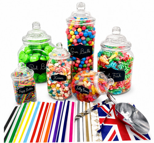 Plastic sweet jar kit retro - plastic,