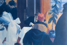 EDWARD HOPPER - NEW YORK RESTAURANT 1922 - Swedish Impressionism - Vintage Print