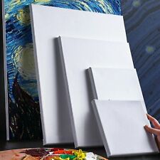 4 Pcs Large Blank Artist Canvas Art Board Plain Painting Stretched Framed White