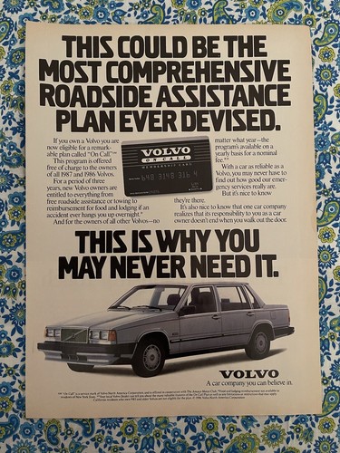 Vintage 1987 volvo call - 1987,