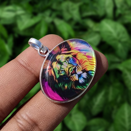 Multi dichroic glass gemstone - multi,