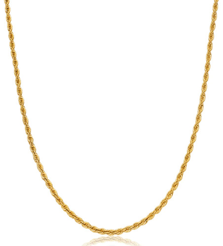 9ct gold ladies rope - ladies,