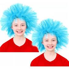 2 X BLUE SPIKE WIG FANCY DRESS COSTUME ACCESSORY WORLD BOOK DAY THING 