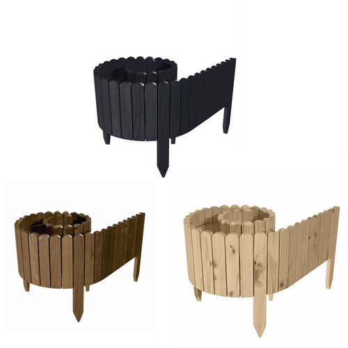 Wooden garden edging roll - edging,