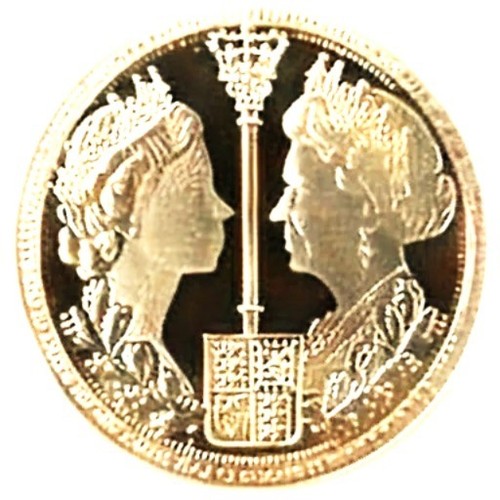 Gibraltar half crown coin - gibraltar,