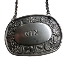 Vintage GIN DECANTER LABEL