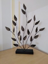 Table Top Decorative Leaf Design Brushed Metallic Brown Ornament - Home Decor