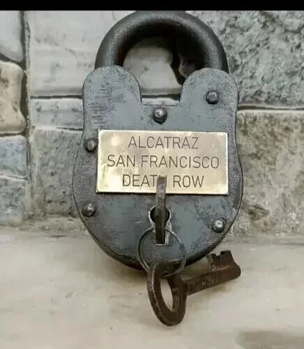 Antique old iron padlock with - old,