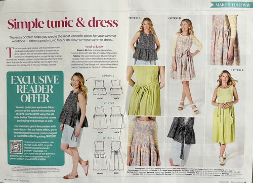 Prima sewing pattern ladies - prima,