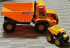 Mega & Small JCB Extcavator Truck Tipper  4 Wheeler Vehicle 714-L50xH27xW23cm x2