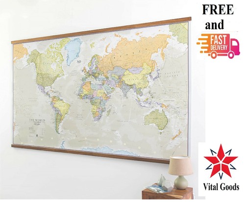 Large world map poster - world,
