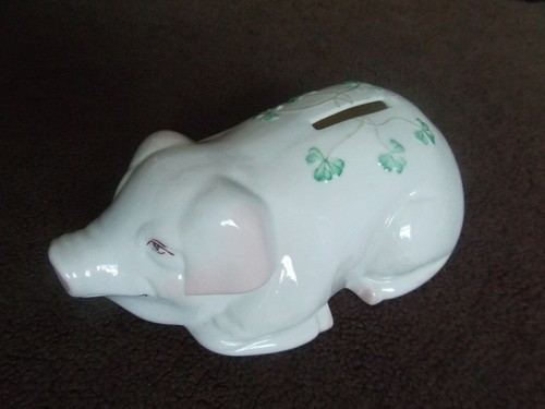 Rare belleek pig - belleek,